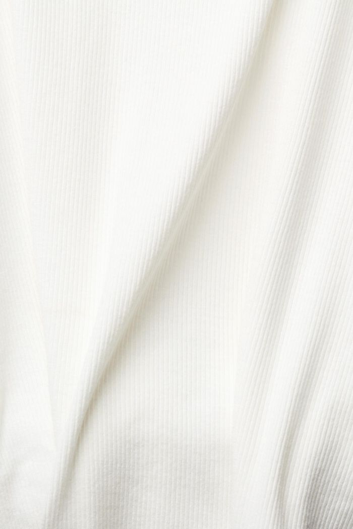 T-shirt sans manches à bordures en dentelle, OFF WHITE, detail image number 4