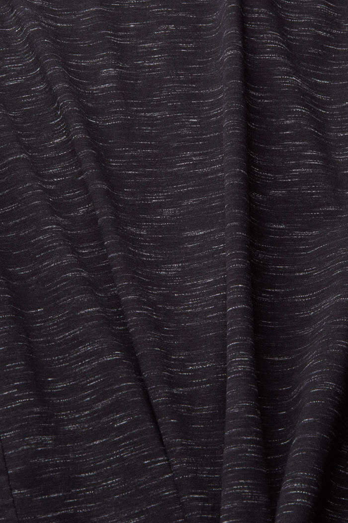 T-shirt en jersey chiné animé d´un logo 3D imprimé, BLACK, detail image number 5