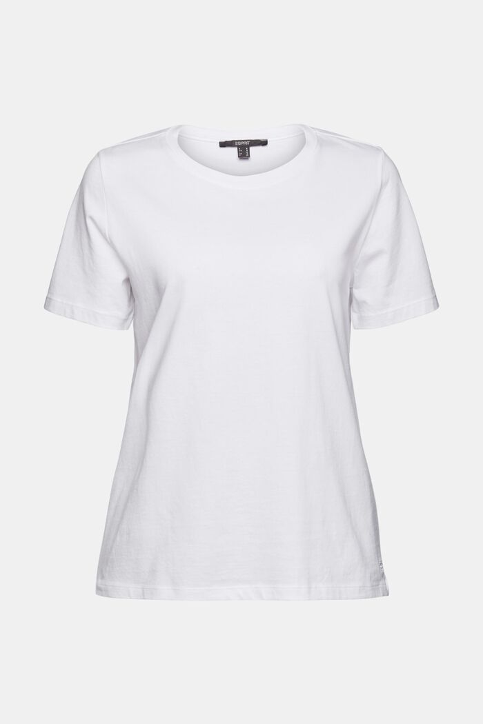 T-shirt basique, 100 % coton biologique, WHITE, detail image number 8