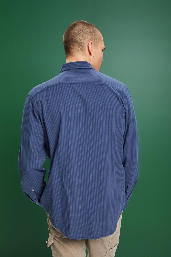 Chemise en flanelle de coton à carreaux, GREY BLUE, detail image number 3