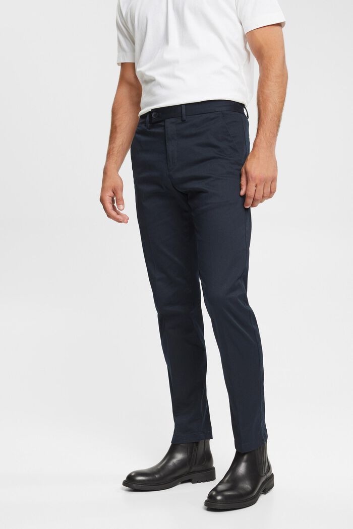Chino stretch en coton, NAVY, detail image number 0