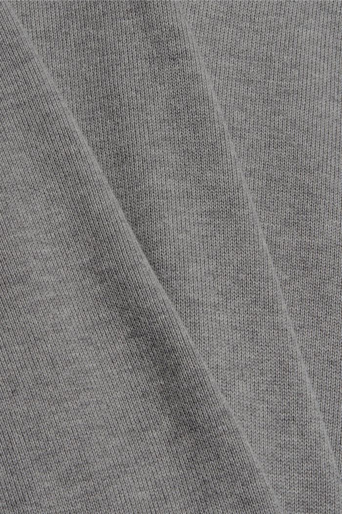 Pull-over basique, 100 % coton Pima, MEDIUM GREY, detail image number 4