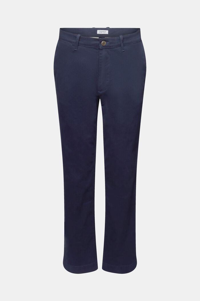 Chino coupe droite en coton, NAVY, detail image number 6