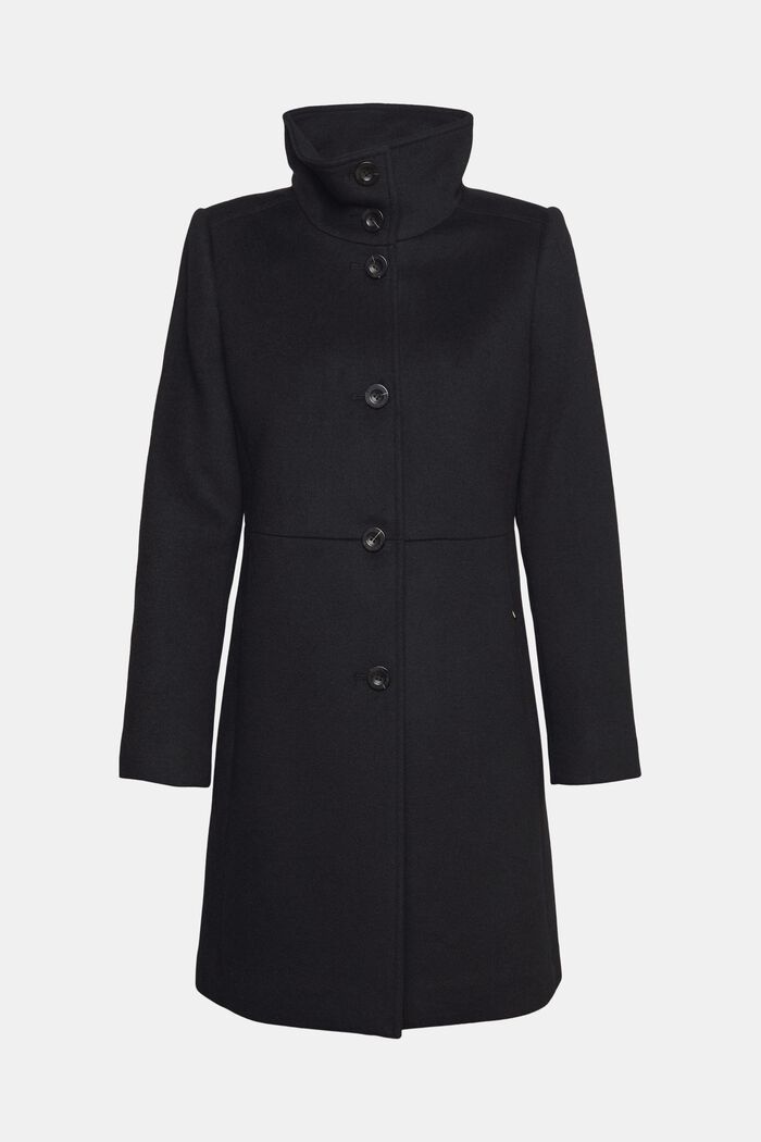 Manteau à teneur en laine, BLACK, detail image number 7