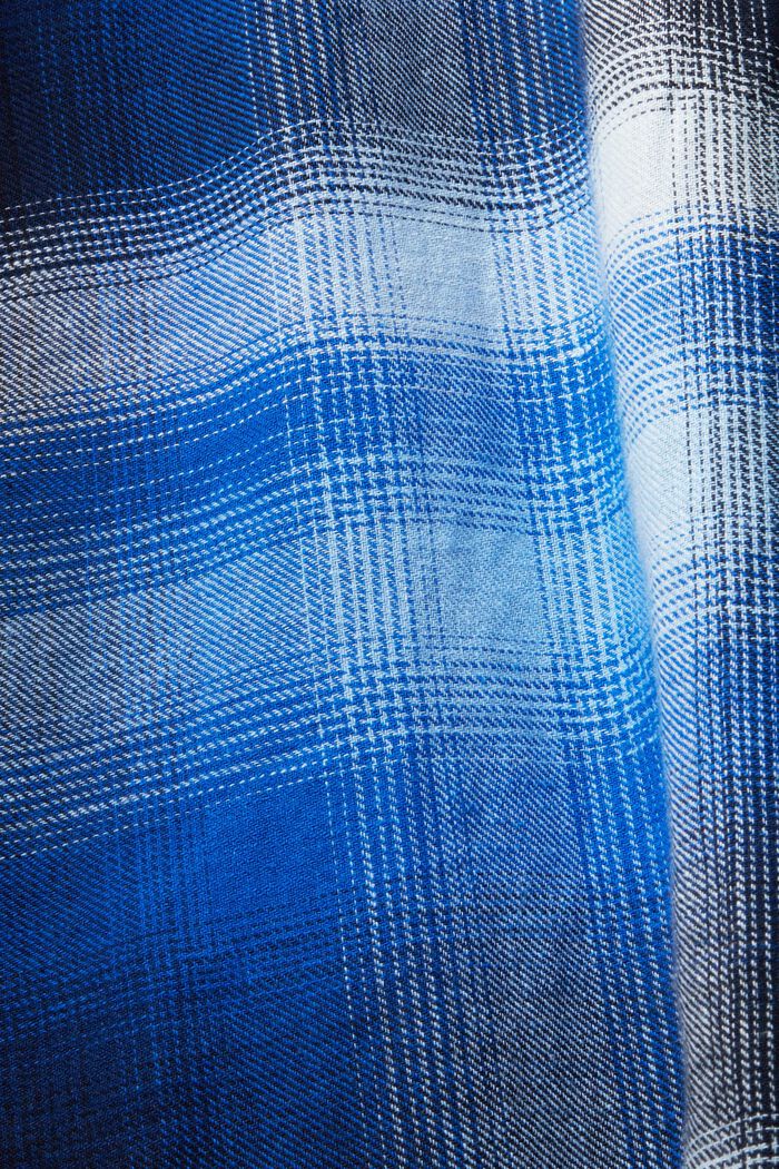 Chemise en mélange de coton et chanvre à motif tartan à carreaux, BLUE, detail image number 5