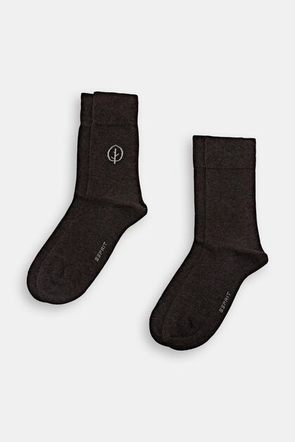 Lot de 2 paires de chaussettes tendance pour homme, BLACK, overview
