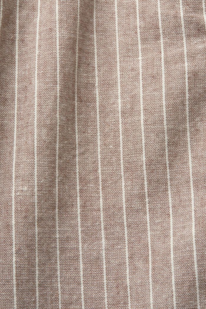 Short chino rayé, mélange de coton et de lin, BEIGE, detail image number 8