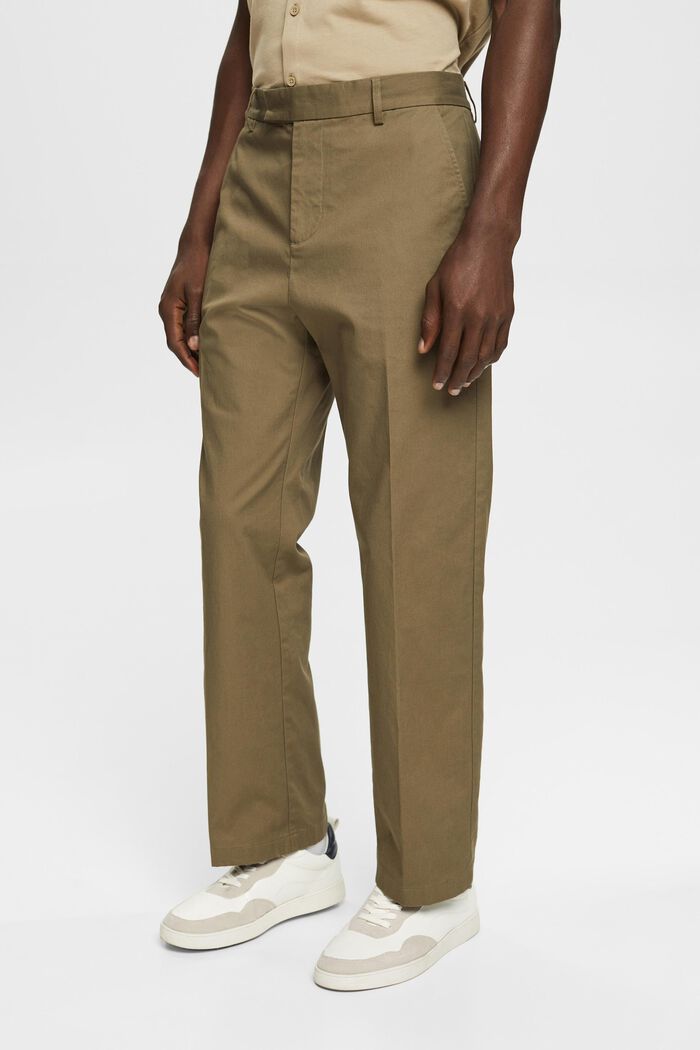 Chino de coupe Relaxed Fit, KHAKI GREEN, detail image number 0