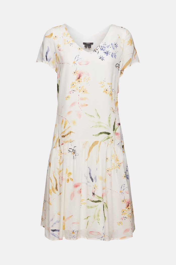 Robe en mousseline à motif floral, LENZING™ ECOVERO™, OFF WHITE, detail image number 6