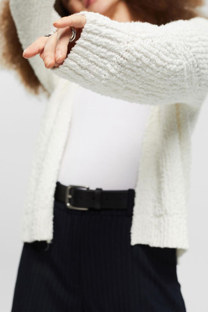 Cardigan 100 % coton, OFF WHITE, detail image number 2