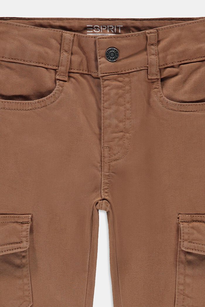 Pantalon slim de style cargo à taille ajustable, CARAMEL, detail image number 2