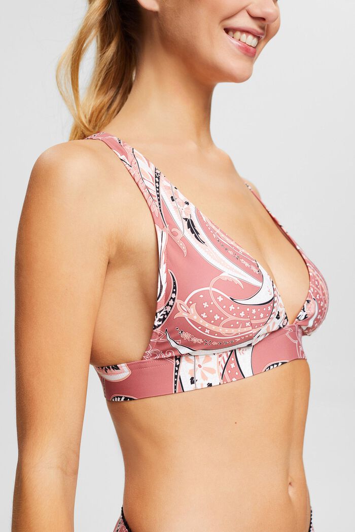 En matière recyclée : haut de bikini imprimé cachemire, BLUSH, detail image number 3