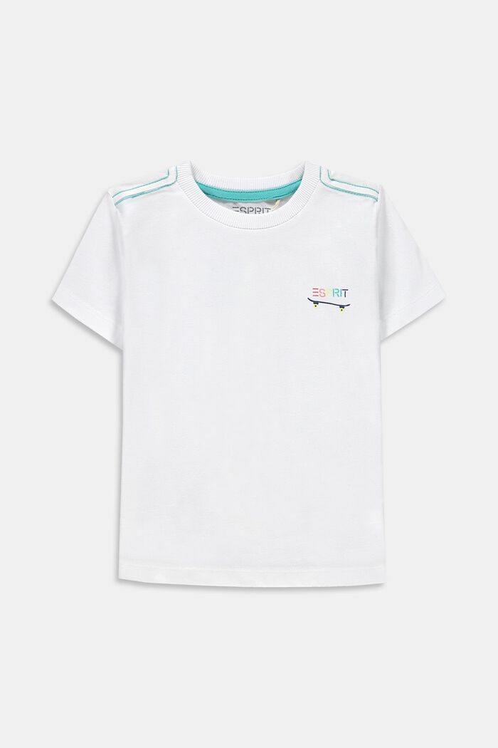 T-shirt à imprimé skate, 100 % coton, WHITE, overview