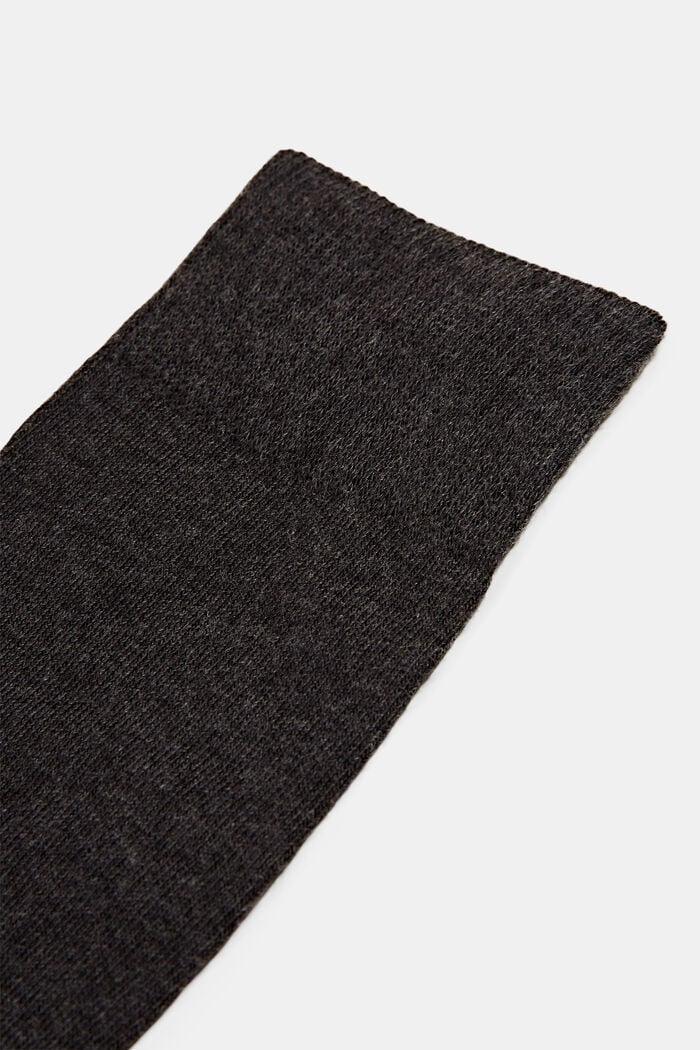 Chaussettes hautes en coton mélangé, ANTHRACITE MELANGE, detail image number 1
