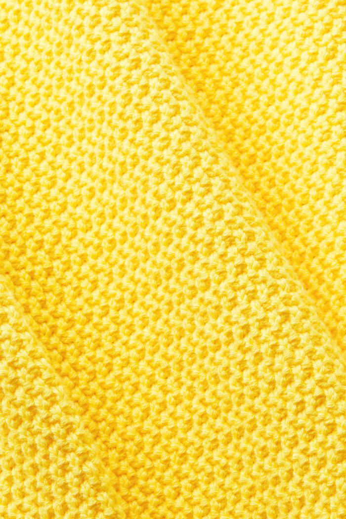 Pull-over en coton à col V, YELLOW, detail image number 5