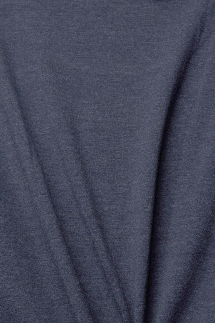 T-shirt en coton mélangé à poche-poitrine, NAVY, detail image number 3