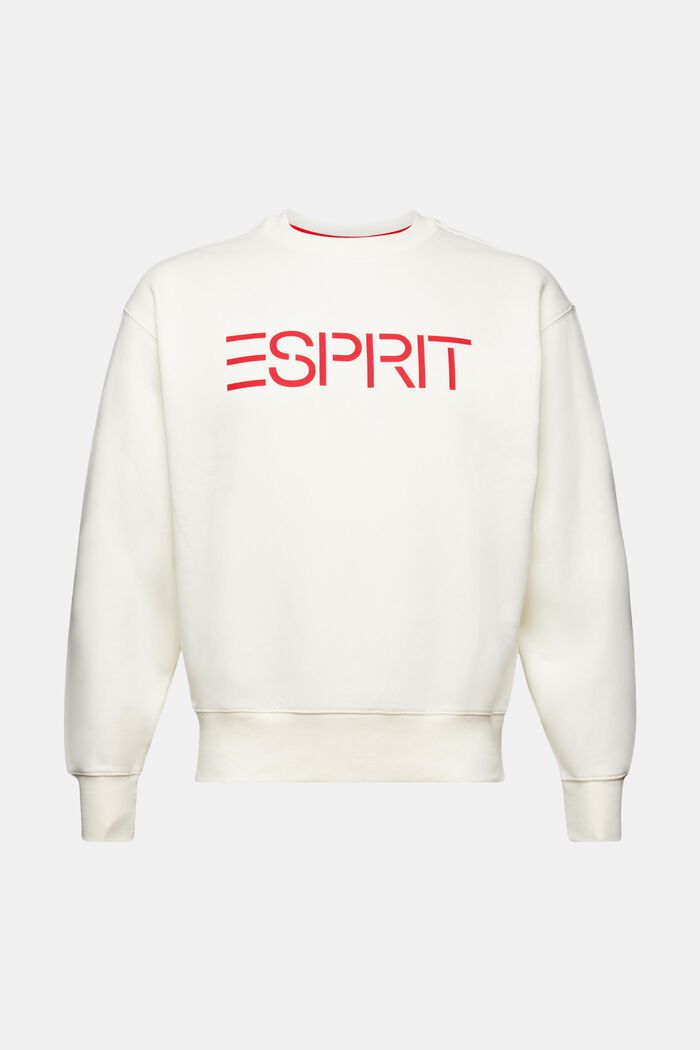 Sweat-shirt unisexe en maille polaire de coton orné d’un logo, OFF WHITE, detail image number 7