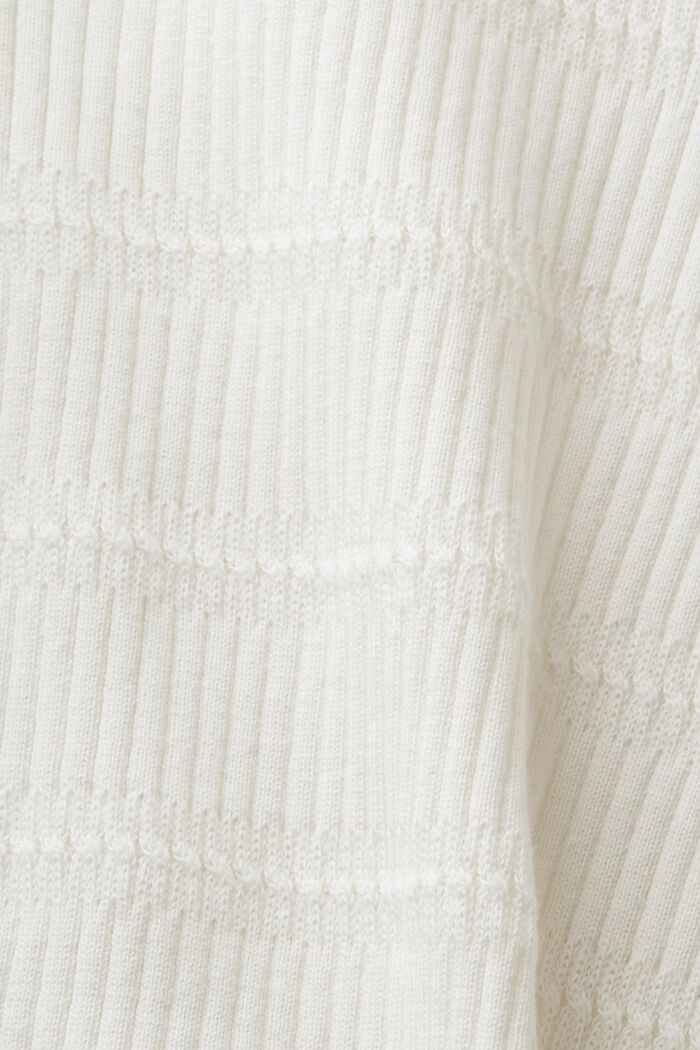 Pull en maille à manches courtes, OFF WHITE, detail image number 6