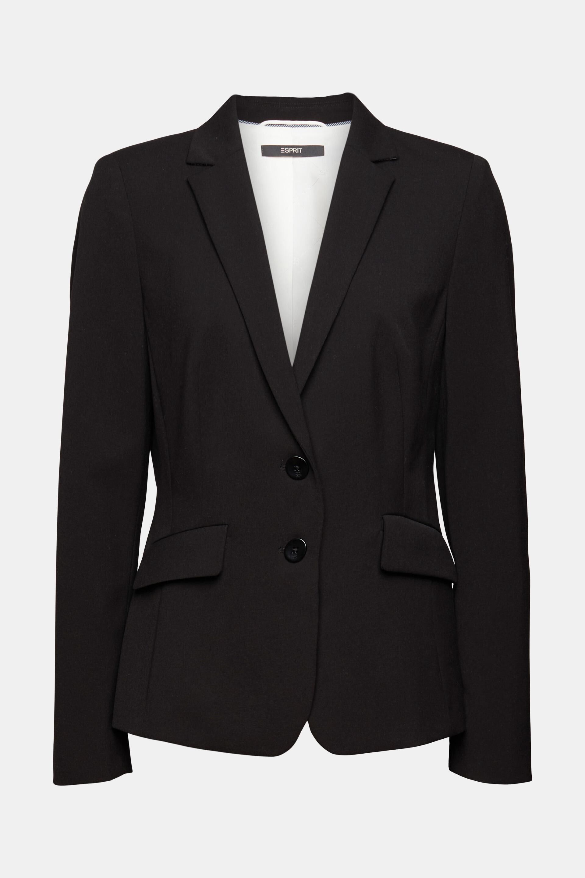 Esprit Blazer en jersey noir style d\u2019affaires Mode Blazers Blazers en jersey 