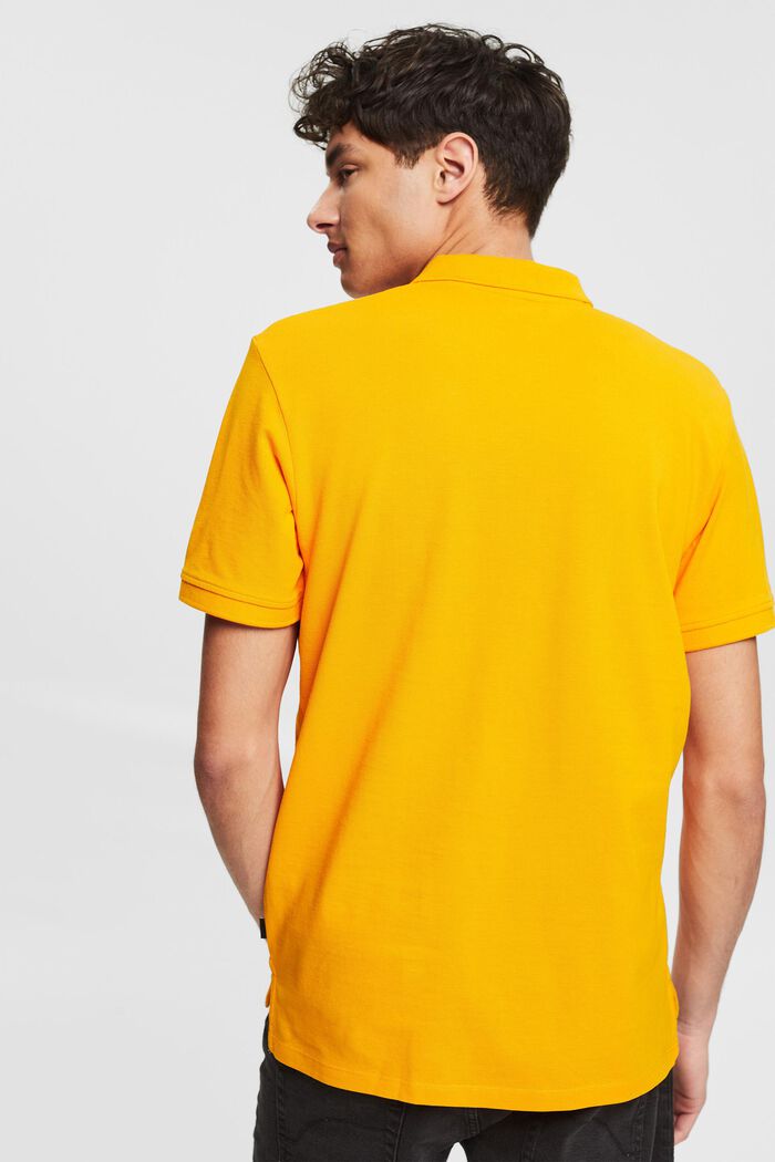 Polo en coton, SUNFLOWER YELLOW, detail image number 3