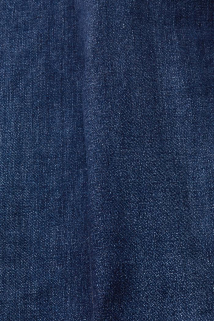 Jean taille mi-haute de coupe évasée, BLUE DARK WASHED, detail image number 6