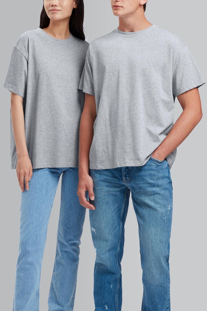 T-shirt unisexe à imprimé au dos, LIGHT GREY, overview