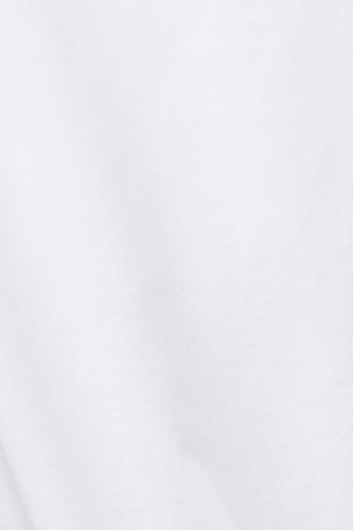 T-shirt à encolure ronde orné d’un imprimé, 100 % coton, WHITE, detail image number 5