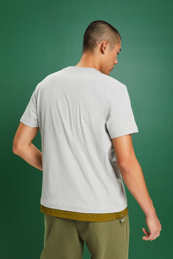 T-shirt en jersey de coton à cordon coulissant, LIGHT GREY, detail image number 4