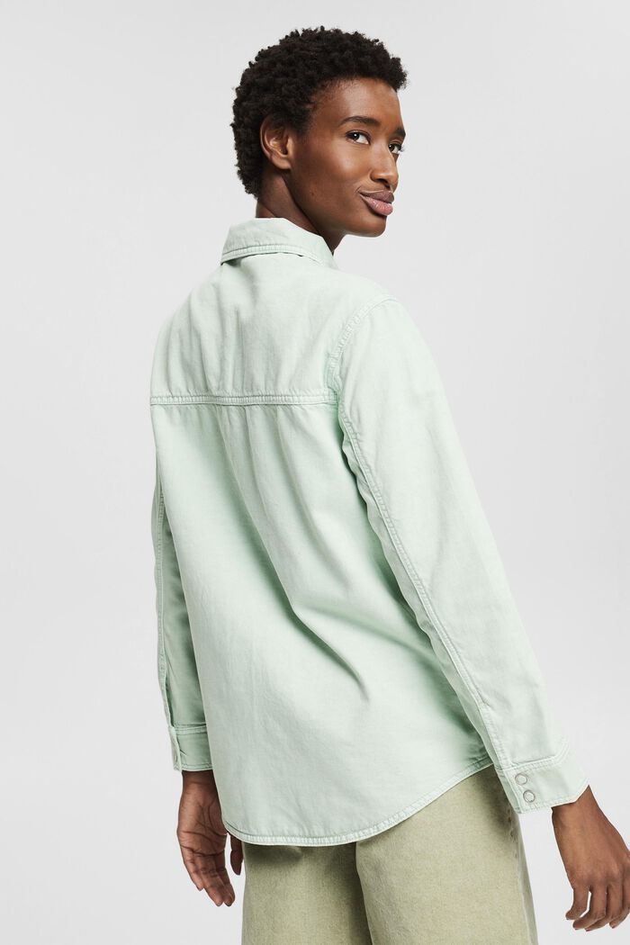 À teneur en TENCEL™ : la veste chemise oversize, DUSTY GREEN, detail image number 3
