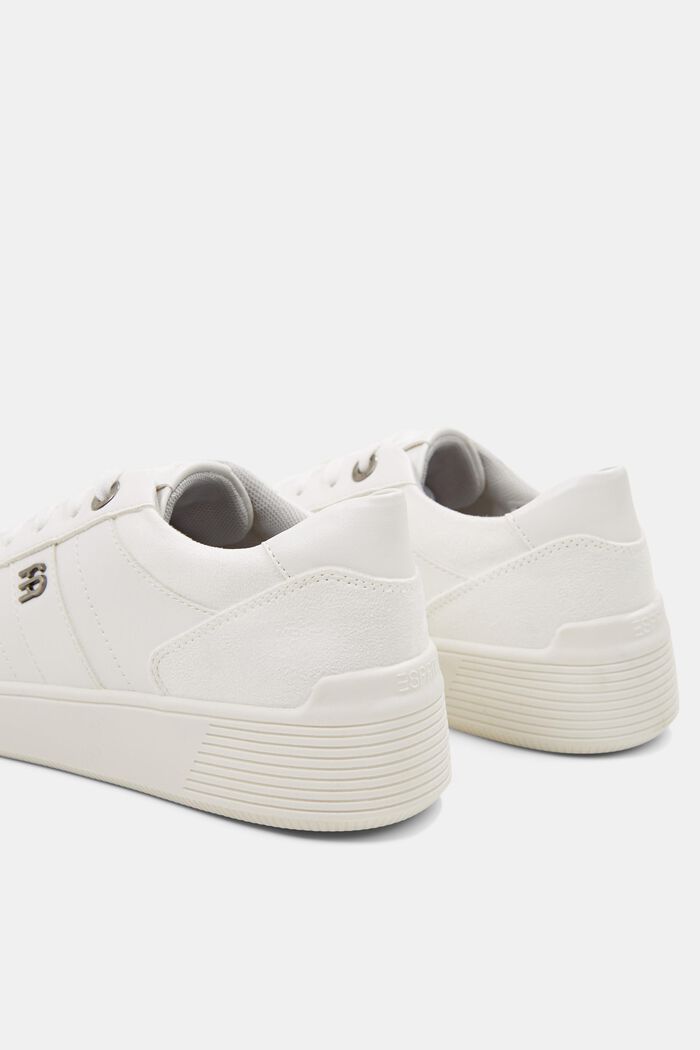 Sneakers en similicuir, WHITE, detail image number 5
