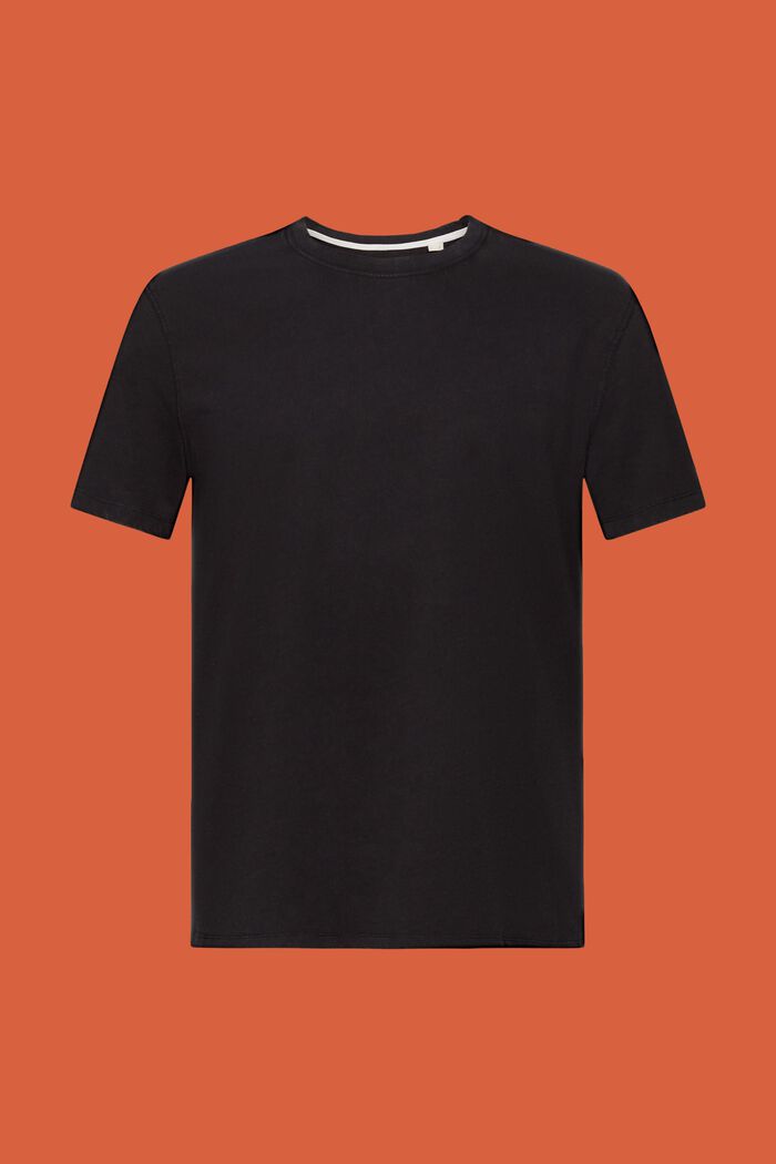 T-shirt en jersey teint en pièce, 100 % coton, BLACK, detail image number 6