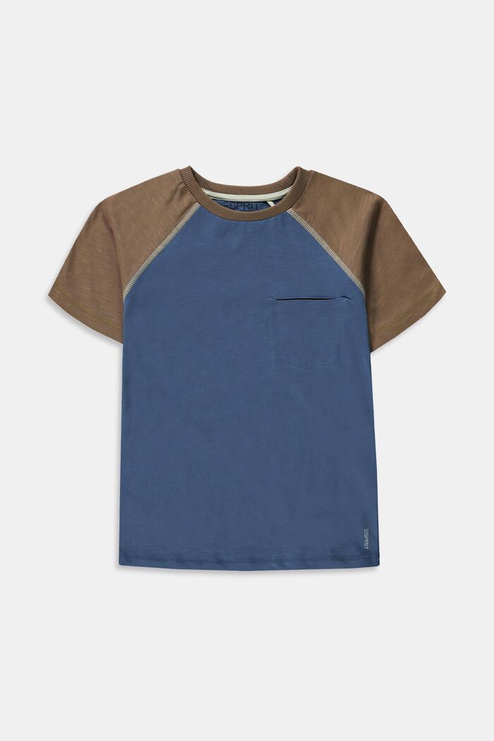 T-shirt 100 % coton, GREY BLUE, overview