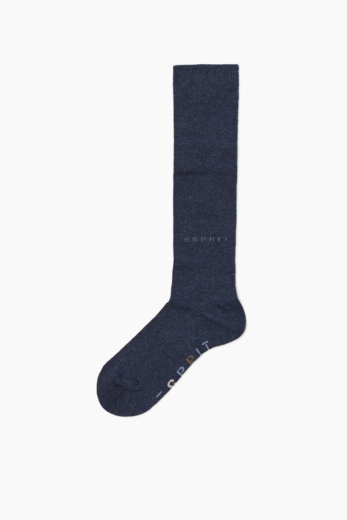 Lot de 2 paires de chaussettes hautes à logo, PETROL BLUE, detail image number 0