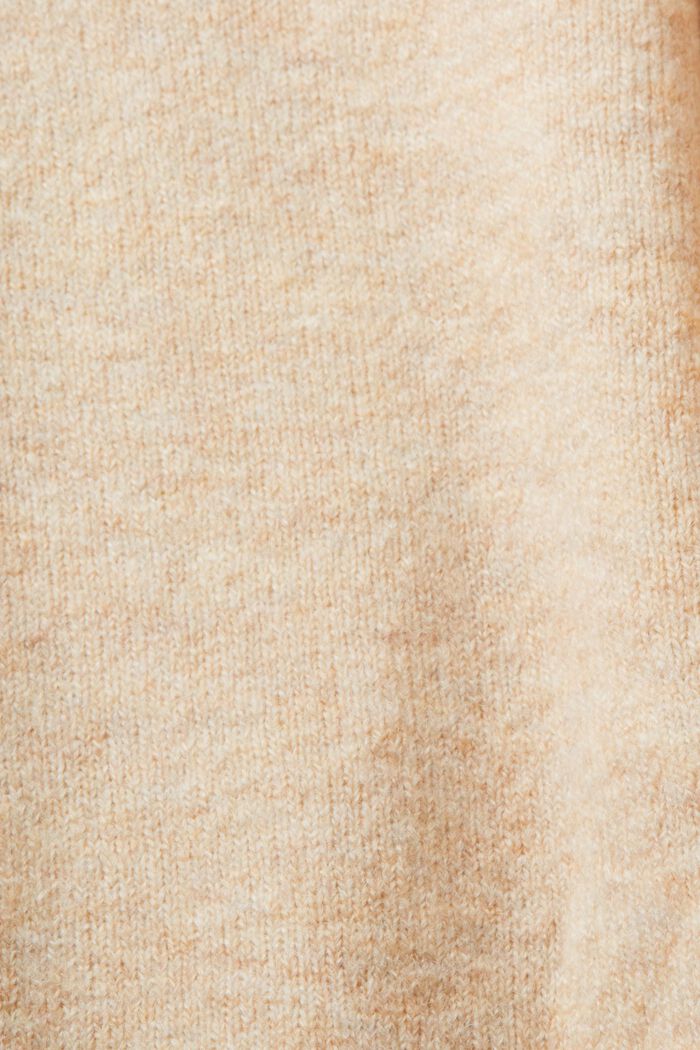 Pull-over à col montant en laine mélangée, SAND, detail image number 5