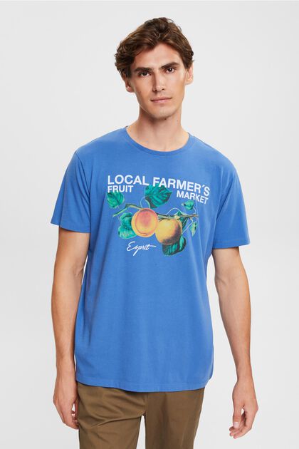T-shirt à imprimé, BLUE, overview