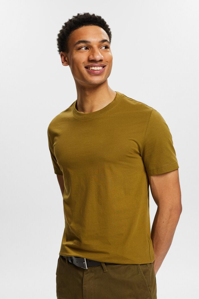 T-shirt en jersey de coton biologique, OLIVE, detail image number 0