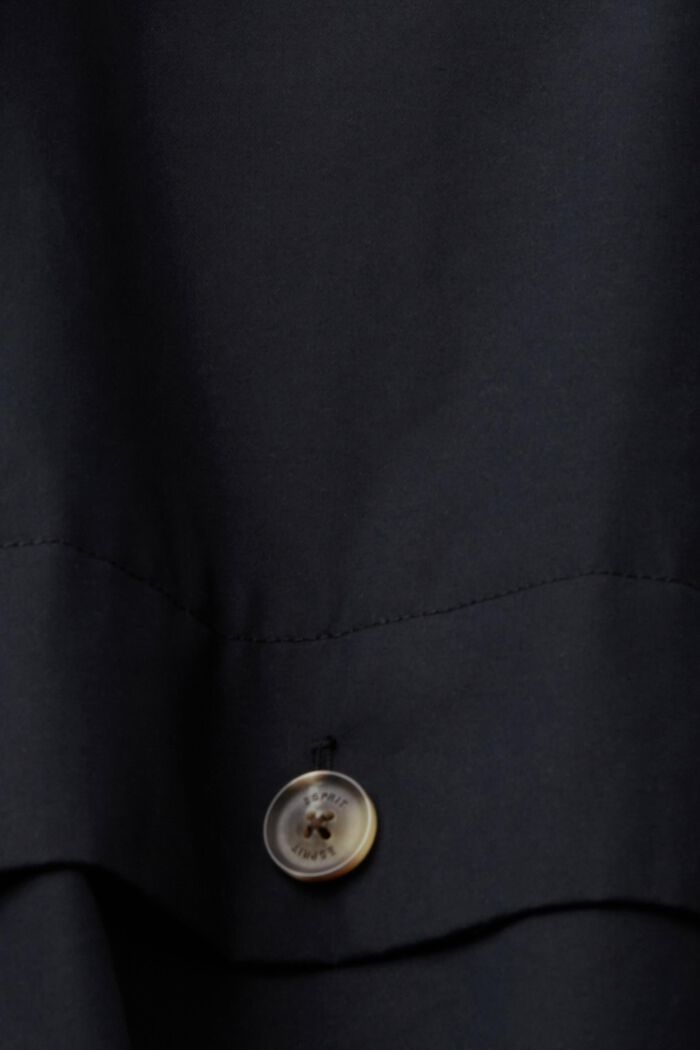 Trench-coat court à ceinture, BLACK, detail image number 6