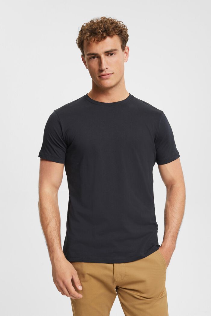 T-shirt en jersey, 100 % coton, BLACK, detail image number 0