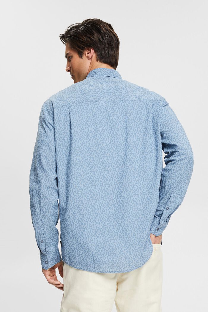 À teneur en lin : la chemise à imprimé, BLUE, detail image number 3