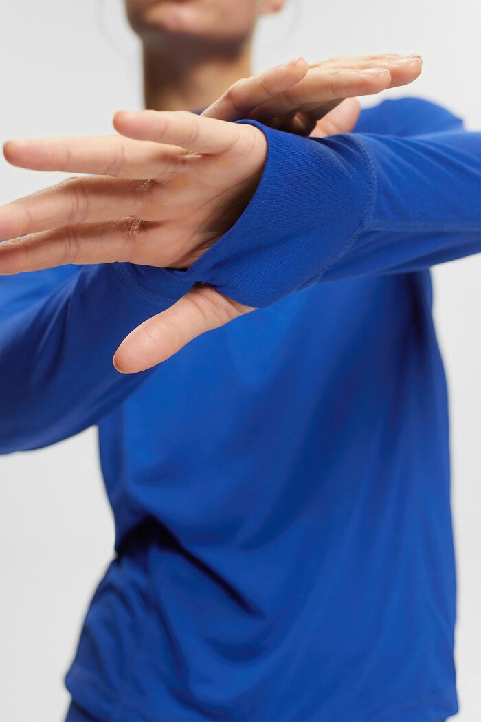 T-shirt à manches longues et capuche, LENZING™ ECOVERO™, BRIGHT BLUE, detail image number 2