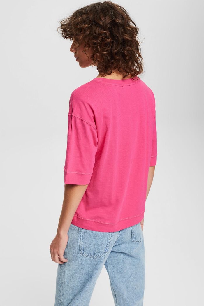 T-shirt oversize à manches 3/4, PINK FUCHSIA, detail image number 3