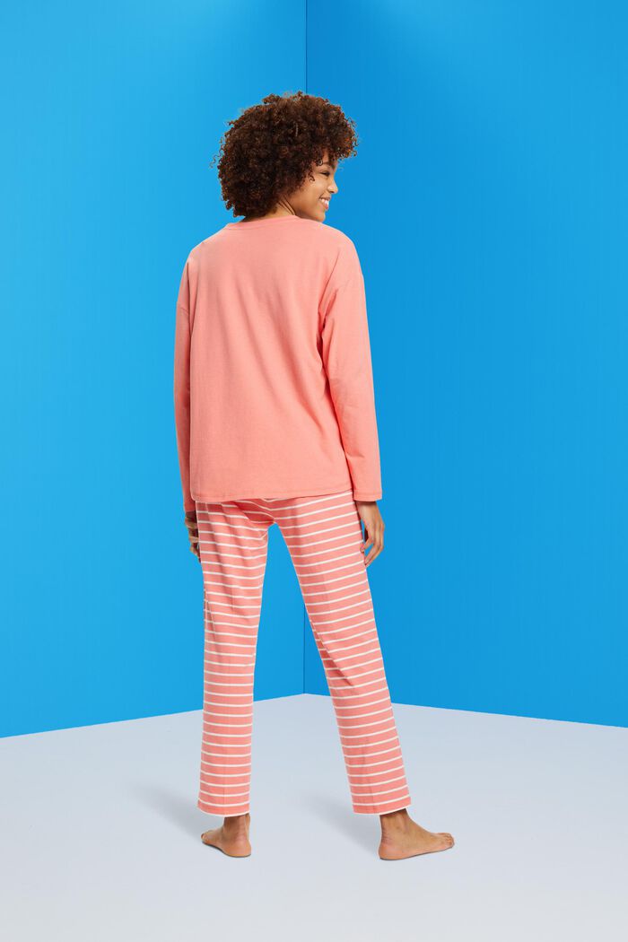 Pyjama en jersey de coupe longue, CORAL, detail image number 2