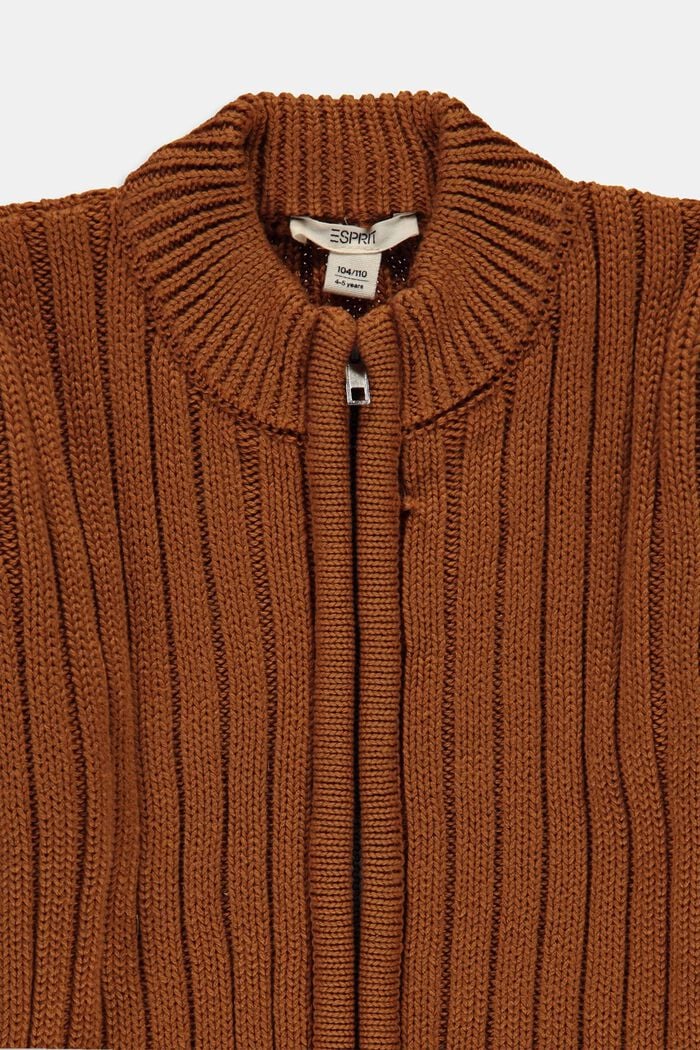 Sweaters cardigan, DARK BROWN, detail image number 2