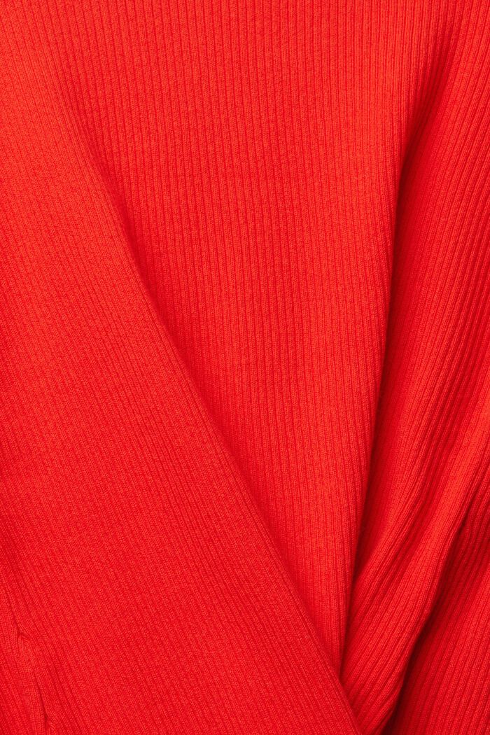 Pull-over au look côtelé, RED, detail image number 1