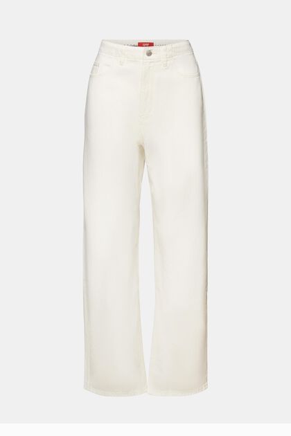 Pantalon en twill à jambes larges, 100 % coton