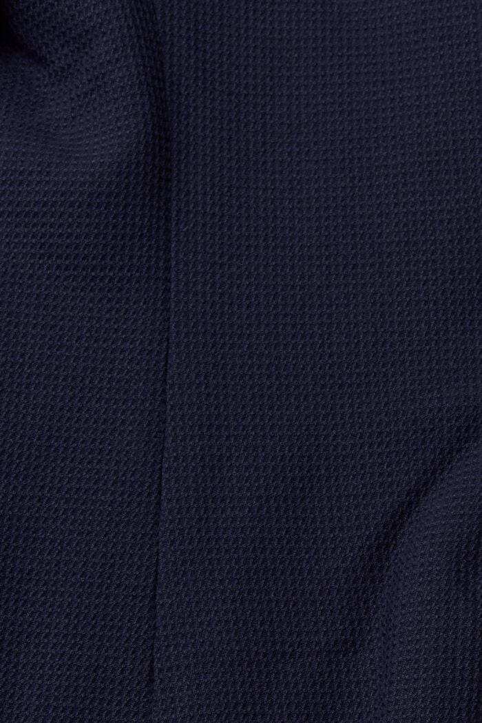 Blazer mix & match en tissu gaufré, NAVY, detail image number 4