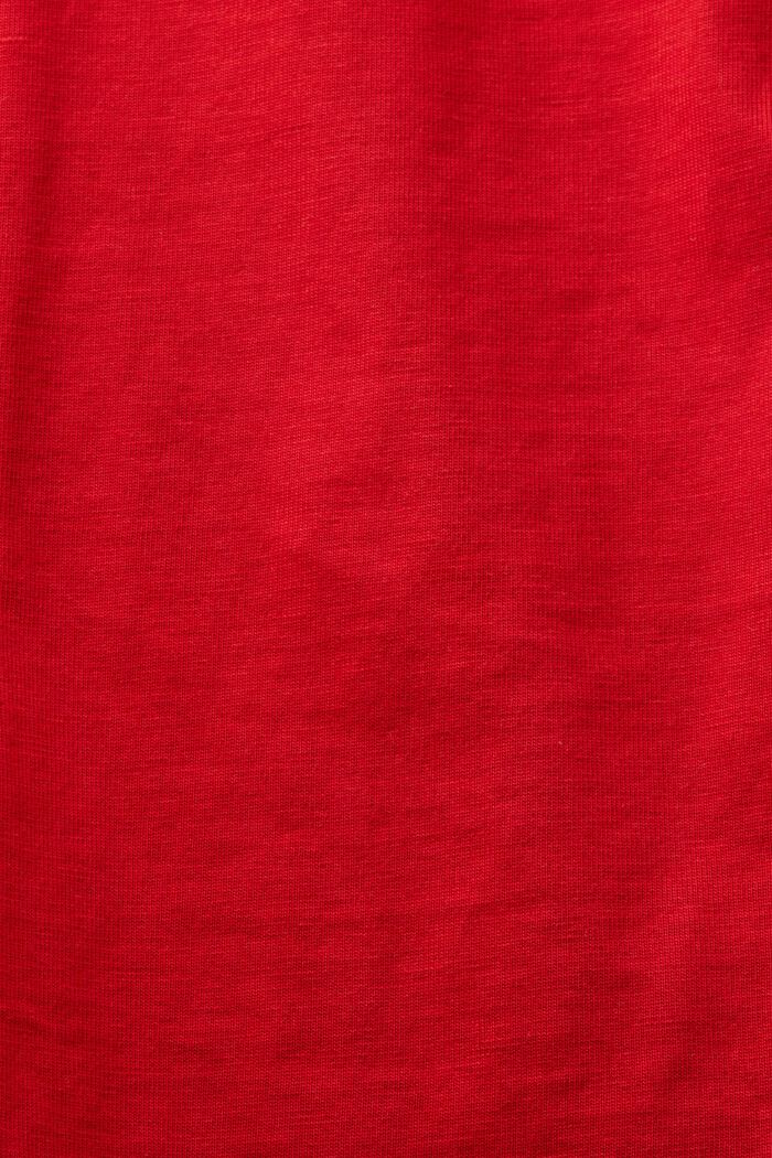 T-shirt col rond à logo, DARK RED, detail image number 4