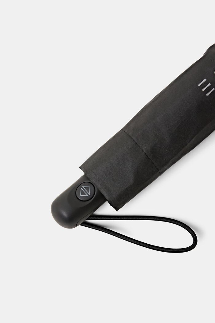 Parapluie de poche noir à forme élancée Easymatic, ONE COLOR, detail image number 0
