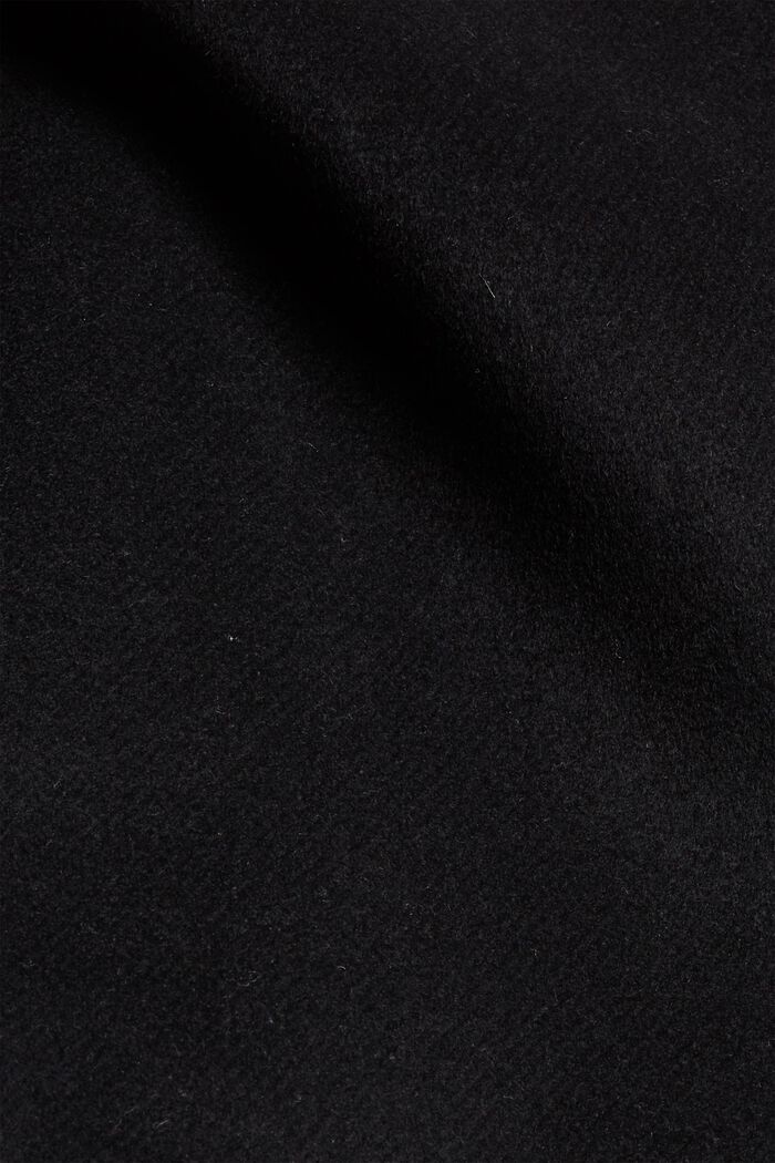 En laine mélangée : le manteau à col montant, BLACK, detail image number 4