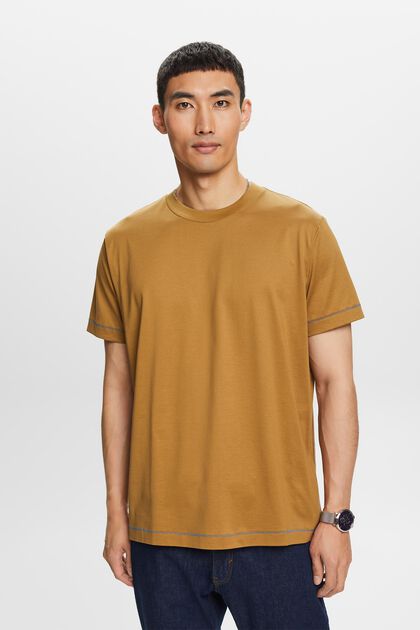 T-shirt en jersey à encolure ronde, 100 % coton